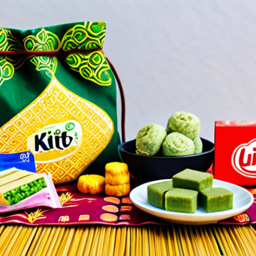 **

"A colourful assortment of Japanese Kit Kats displayed on a traditional batik cloth. Flavours like matcha, Sakura, and ubi ungu are visible. Include a small bag of 'duit raya' (money packets) and a 'ketupat' (rice dumpling) in the background. Perfect anatomy, correct proportions, natural pose, high quality, professional photography, safe for work, appropriate content, fully clothed, professional, modest, family-friendly."

**