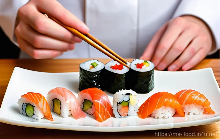 일본식 생강 절임 - Prompt 1: Aesthetic Sushi Platter with Gari**